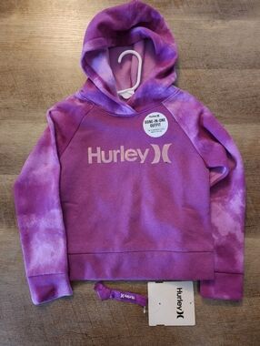 Hurley Girls Purple Tie-Dye Pullover Hoodie